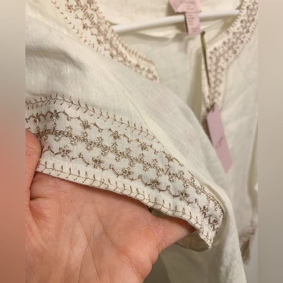 ST. TROPEZ WEST Linen Dress/Cover Up | Coastal| 100% Linen | size M | NWT - Picture 8 of 8